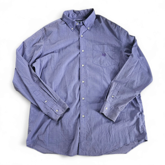 Ralph Lauren Chaps Mens Lavender Easy Care Button Up Long Sleeve Shirt Size XL - Picture 2 of 8